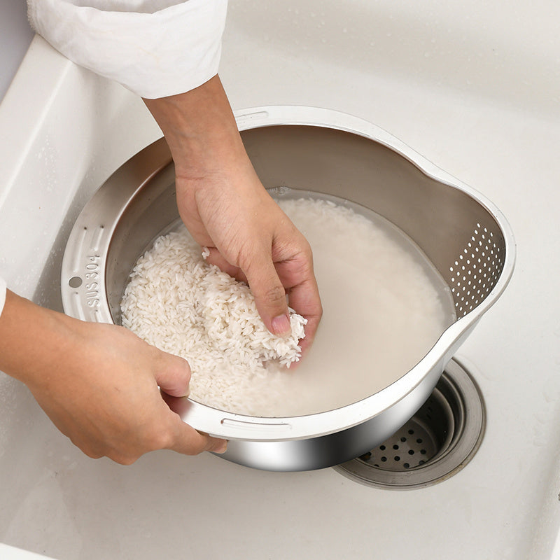Colander Drain Stainless Steel Basket for Kitchen-2