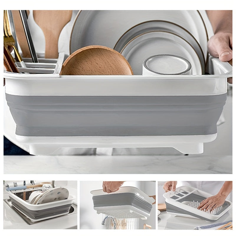 Dish Rack with Utensil Holder-2