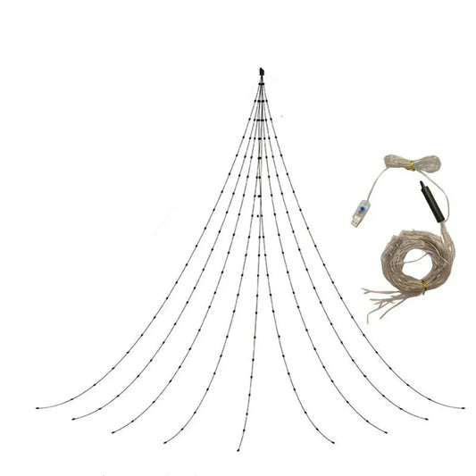 Waterfall Tree Fairy Light USB 8 Modes Curtain Light-0