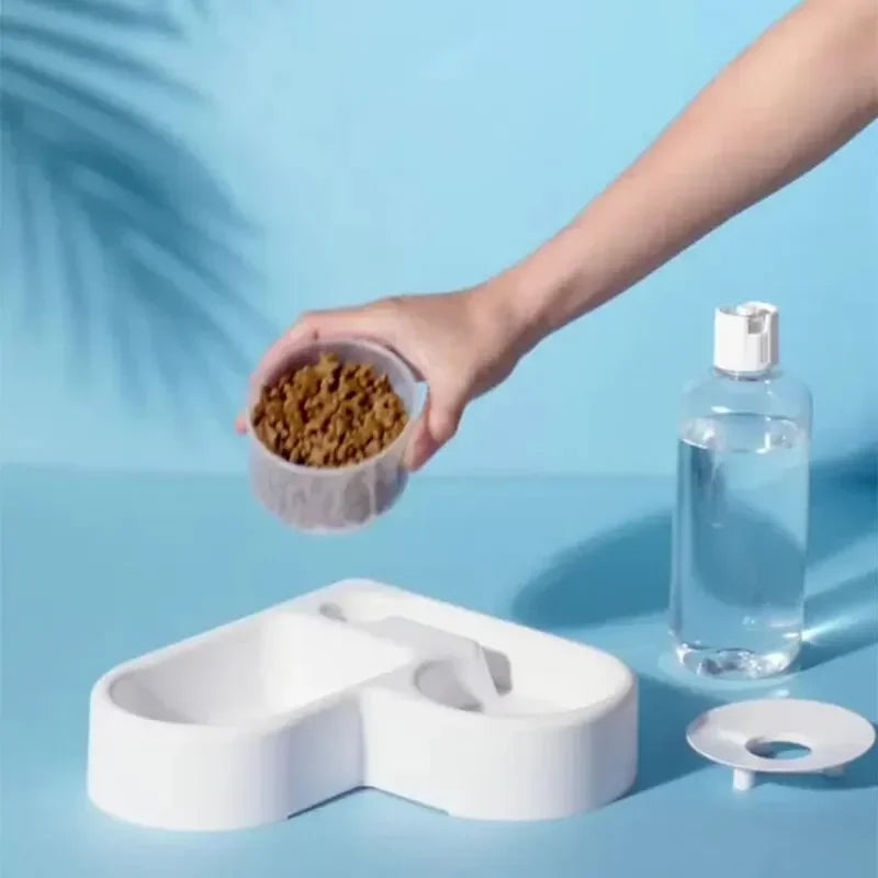 Heart-Shaped Automatic Double Pet Bowl Set-2