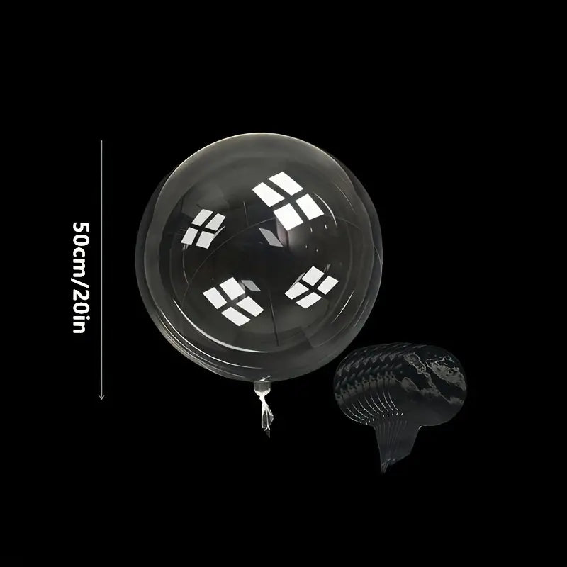 10pcs LED Balloons: Luminous Bobo Light-Up Flashing Helium Balloons(Warm Light)-1