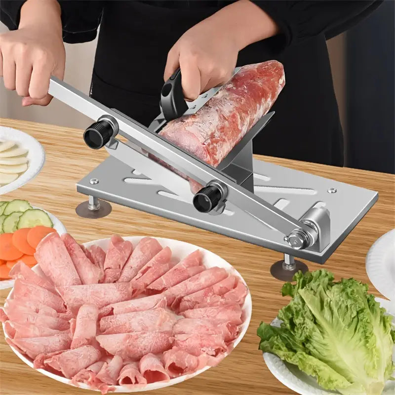 Precision Kitchen Cutting Tool - Adjustable Thickness Meat, Fruit, and Vegetable Slicer-3