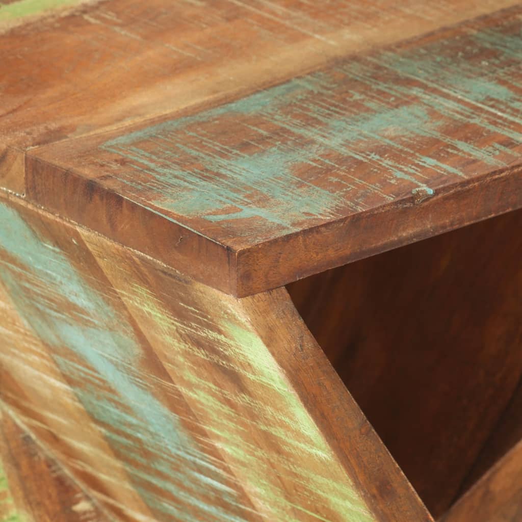 NNEVL Side Table 35x35x55 cm Solid Wood Reclaimed