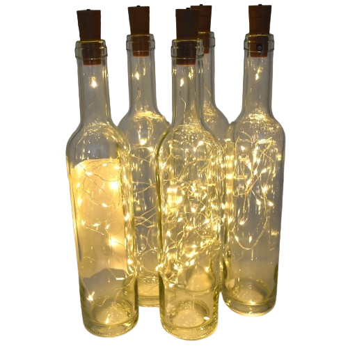 20 LED Wine Bottle Lights with Cork