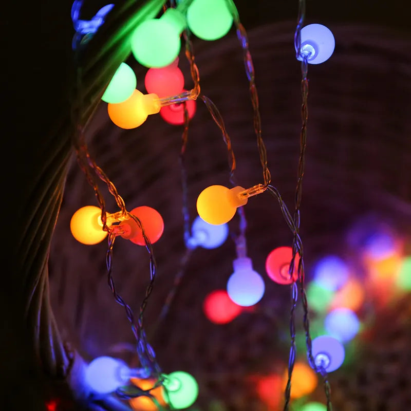 12m Ball LED String Lights - USB/Battery Powered Garland Lights-1