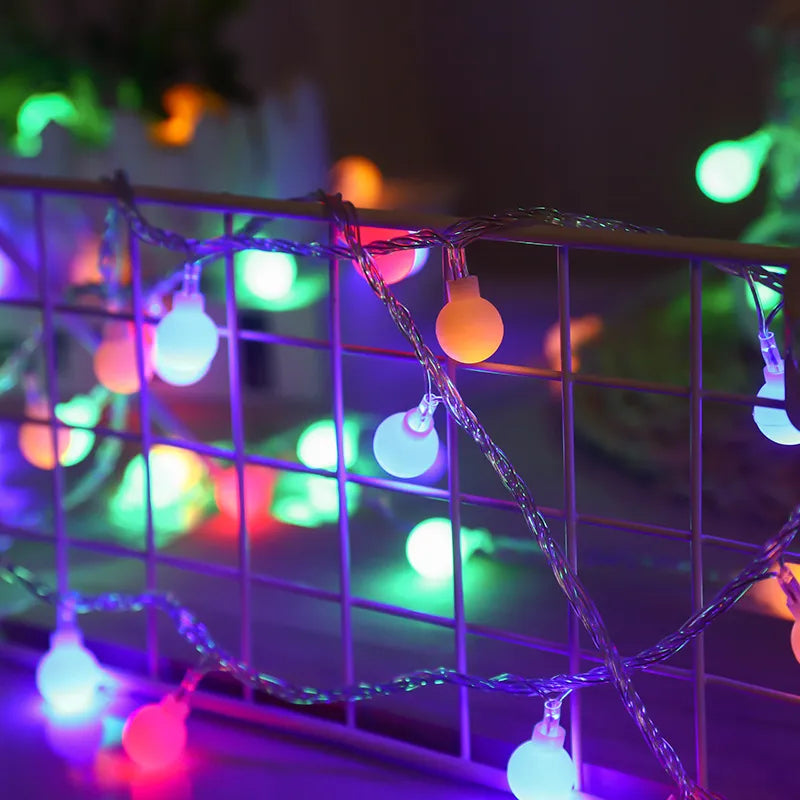 12m Ball LED String Lights - USB/Battery Powered Garland Lights-3