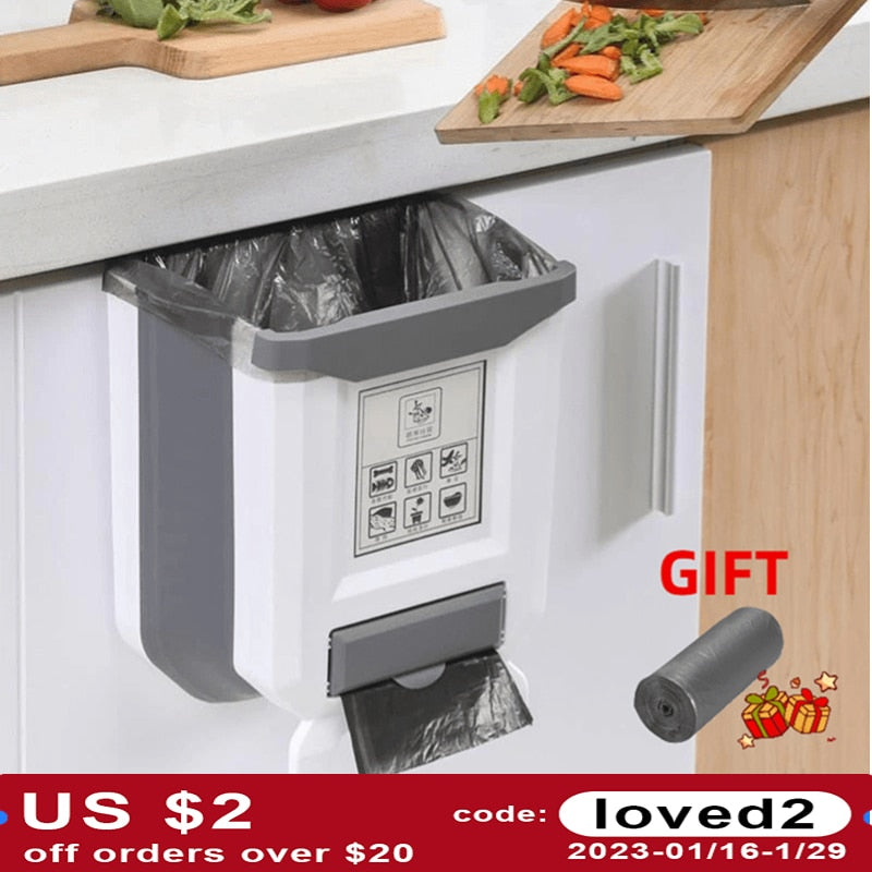 Foldable kitchen Trash Bin-2