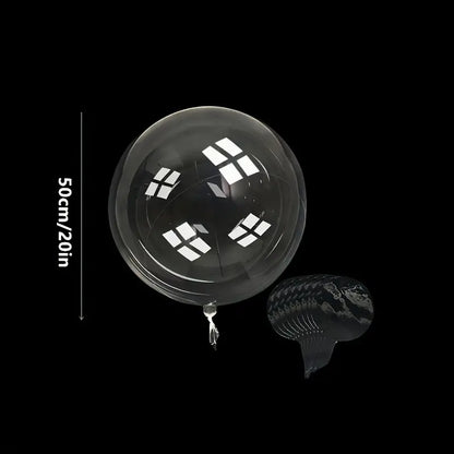10pcs LED Balloons: Luminous Bobo Light-Up Flashing Helium Balloons(Warm Light)-1