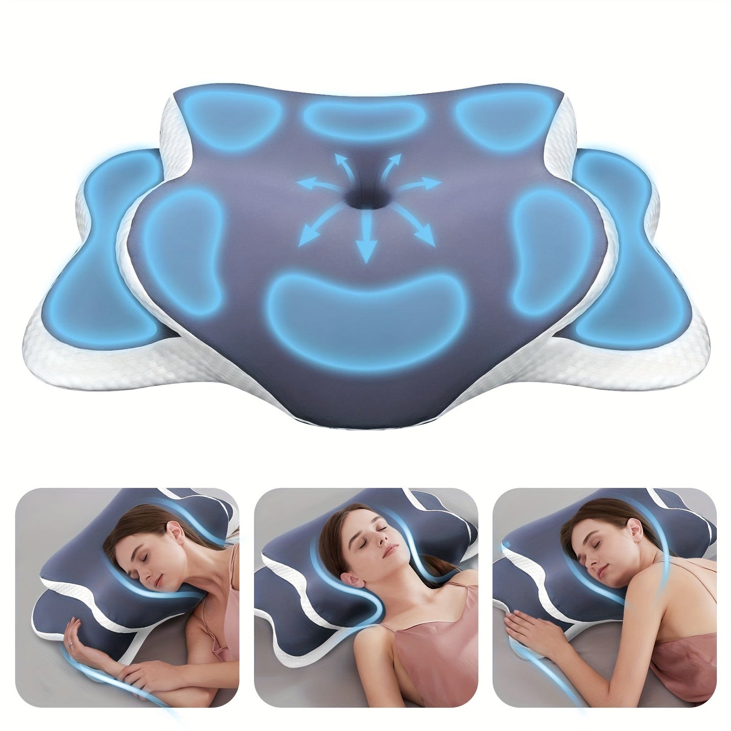 Butterfly Memory Foam Pillow for Neck Support Sleep