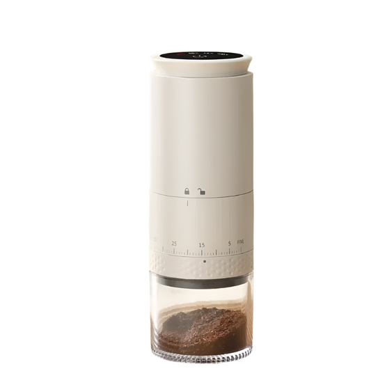 Rechargeable Coffee Grinder 38 Level Adjustable Conical Burr White-0