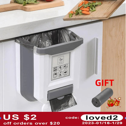 Foldable kitchen Trash Bin-2