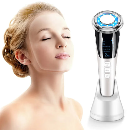 EMS Hot Cold Face Lifting Beauty Device - LED Photon Therapy-0